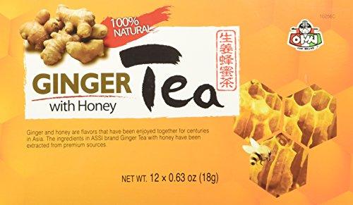 Instant Ginger Tea with Honey - 12 Bags X 0.63oz - Mighty Depot