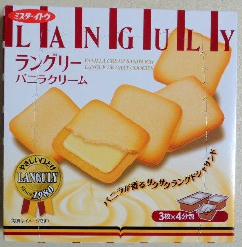 Ito Japan Cookie confection Languly vanilla cream 12 pcs × 6 boxes - Mighty Depot