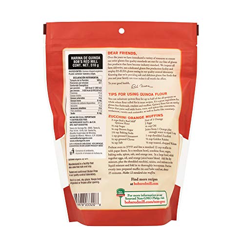 Bob's Red Mill Organic Quinoa Flour, 18 Oz - Mighty Depot
