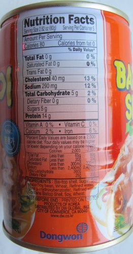 Dongwon Canned Bai Top Shell, 14.1-ounce (Pack of 8) - Mighty Depot