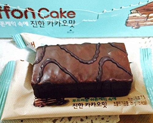 HAITAI chiffon cake cacao 300g(pack of 2) Soft chiffon cake Children nutritious snacks Party food promotion Gifts korean snack - Mighty Depot