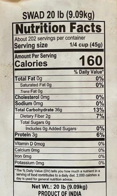 Swad Ponni Raw Rice - 20 Pound - Mighty Depot