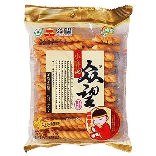 Zhongwang Fried Dough Twist (Butter Flavor)130g(pack of 2)众望小麻花 (奶油味)(2包) asian chinese snacks - Mighty Depot