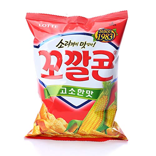 Korean Lotte Popping Corn Chips (Grilled Corn-144g) - Mighty Depot