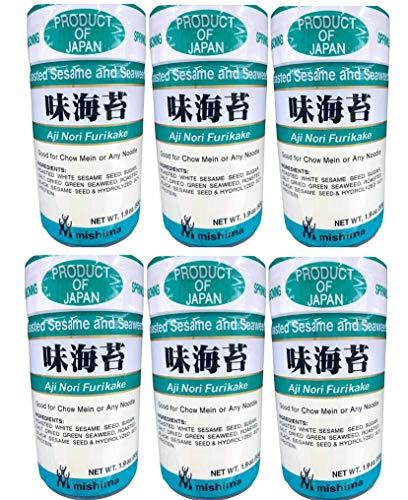 Mishima Aji Nori Furikake (Seasoned Mix), 1.09 Oz (Pack of 6 (1.9 oz x 6 Pack)) - Mighty Depot