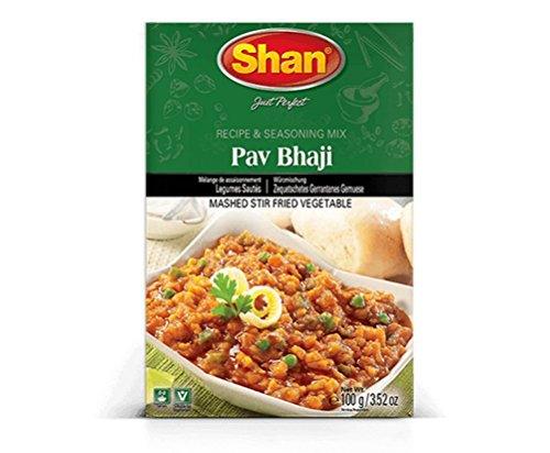 Shan Pav Bhaji Seasoning Mix for Stir Fried Vegetables, 100 Grams (Pack of 6) - Mighty Depot