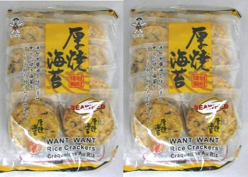 Want Want Rice Cracker Seaweed, 5.64 Oz (Pack of Two)