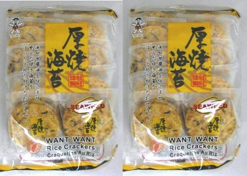 Want Want Rice Cracker Seaweed, 5.64 Oz (Pack of Two) - Mighty Depot