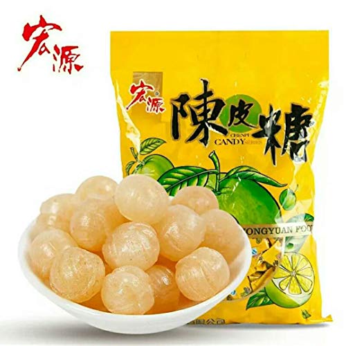 Hongyuan Tangerine Peel Hard Candy (Sour Flavor) 12.30oz x 3pack - Mighty Depot