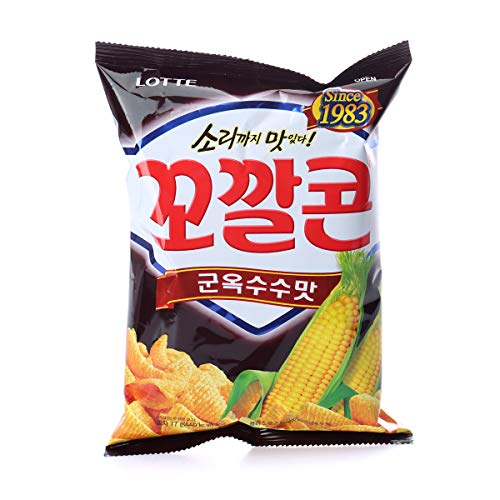 Korean Lotte Popping Corn Chips (Grilled Corn-144g) - Mighty Depot