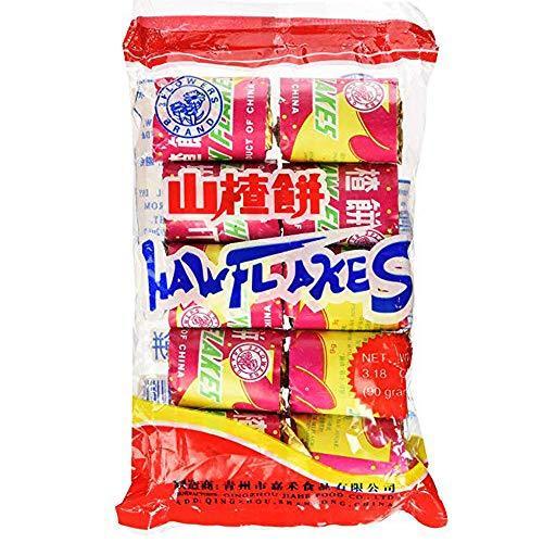 Haw Flakes, Chinese Sweets Made From the Fruit of the Chinese Hawthorn (Pack of 4) - Mighty Depot