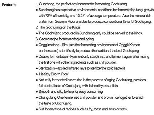 Chung Jung One Sunchang Hot Pepper Paste Gold (Gochujang) 500g, 1EA; 청정원 순창 100% 현미 골드 태양초 매운 고추장 - Mighty Depot