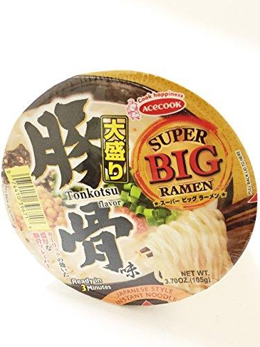 Acecook Super Big Ramen (Tonkotsu Flavor Japanese Style Instant Noodle 3Cups - Mighty Depot