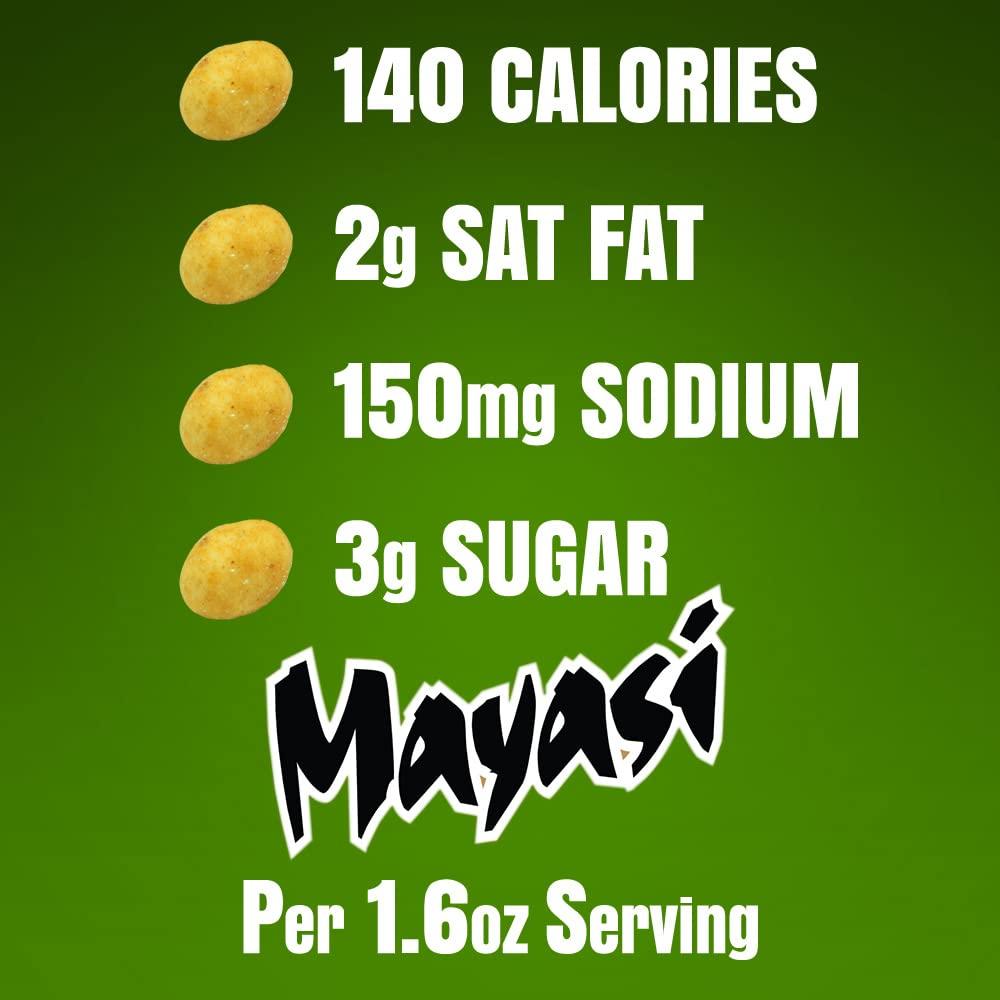 Mayasi Dry Roasted Peanuts, Heart Healthy Snacks for Adults, Japanese Style Peanuts, Great for Movie Night and Parties, Garlic Flavor, 2.82 oz 1 PK - Mighty Depot