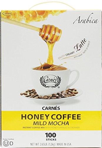 Carnes Premium Instant Coffee Mix with Honey Powder (Original Mocha, 100 Count) - Mighty Depot