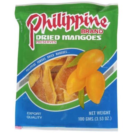 Philippine Brand Dried Mangoes, 3.53-Ounce Bags (3 Packs) - Mighty Depot