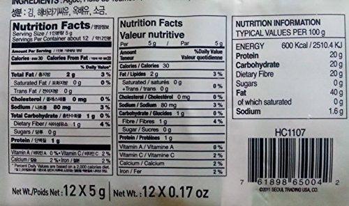 Roasted Laver with Various Flavors (Sunflower Seed Oil) - Mighty Depot