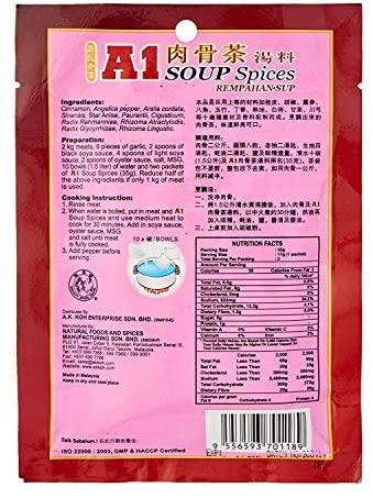 10 Pack A1 Herbal Soup Spices Bak Kut Teh Imported from Malaysia Free Express Delivery - Mighty Depot