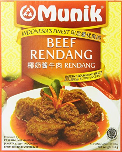 Munik Rendang Beef in Chili and Coconut Milk, 115-Gram - Mighty Depot