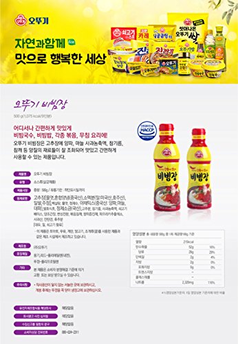 Hot Pepper Sauce, Red Bibim Sauce;오뚜기 비빔장, 500g 1EA - Mighty Depot