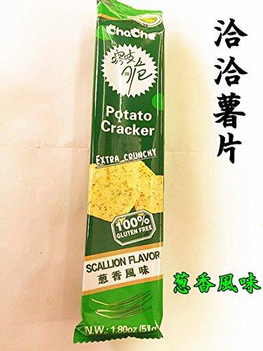 Chacha Potato Cracker Scallion Flavor 1.8 oz (Pack of 3) - Mighty Depot