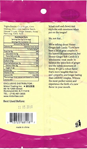 Honey Ginger Candy 1-pack 4oz - Mighty Depot