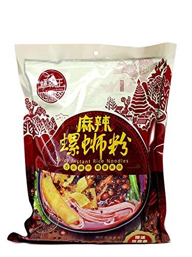 GUANGXI LIUZHOU SPECIALTY LUO BA WANG Brand Instant Rice Noodle - Sichuan Spicy Soup Base Flavor - 正宗柳州螺霸王螺蛳粉麻辣味 (1 Pack) - Mighty Depot