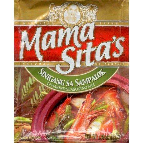 Mama Sita's Soup Mix 5-Packet Variety Bundle includes 2-Packet Sinigang Sa Sampalok Mix(Tamarind Seasoning Mix Hot), 1.76 oz + 3-Packet Tinola Ginger Soup Mix, 0.88 oz - Mighty Depot