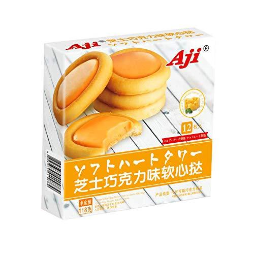 Aji 饼干蛋糕 零食糕点 软心挞 芝士巧克力味118g/盒 1 - Mighty Depot