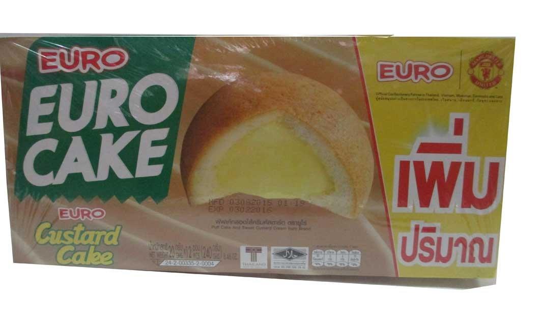 Euro Sweet Custard Cream Cake from Thailand 240g (12pcs) - Mighty Depot