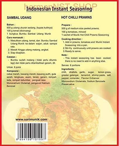 Hot Chili Prawns Seasoning by Munik (4 x 90 g) - Mighty Depot