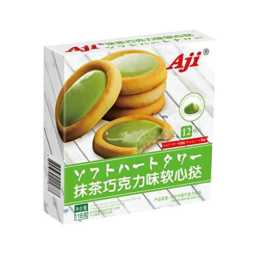 Aji 饼干蛋糕 零食糕点 软心挞 抹茶巧克力味118g/盒 1 - Mighty Depot