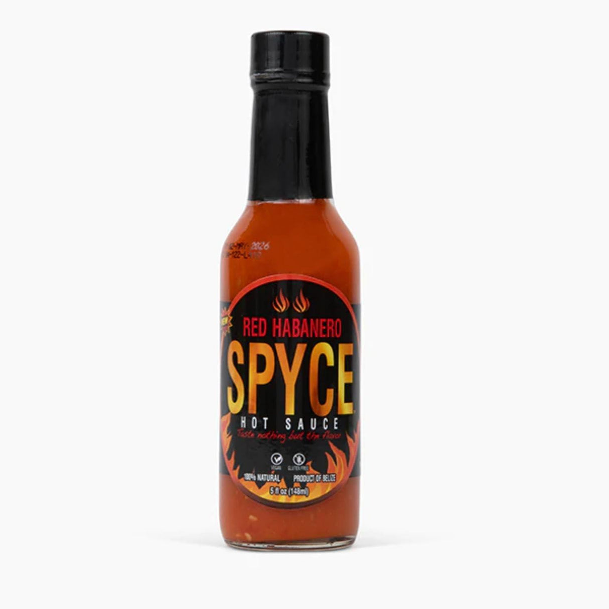 SPYCE Red Habanero Hot Sauce, Vegan, Gluten Free, Low Sodium, Non-GMO, No MSG, No Sugar, No Filler 5 oz - Mighty Depot