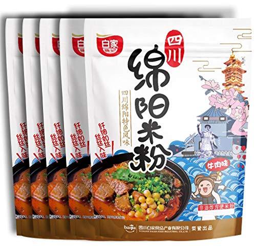 sichuan Baijia Mian-Yang Instant Rice Noodle 4.23oz (5 Packs) - Mighty Depot