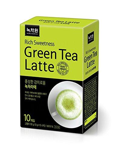 Nokchawon Green Tea Latte 13g X 10 Sticks (1 Box) - Mighty Depot