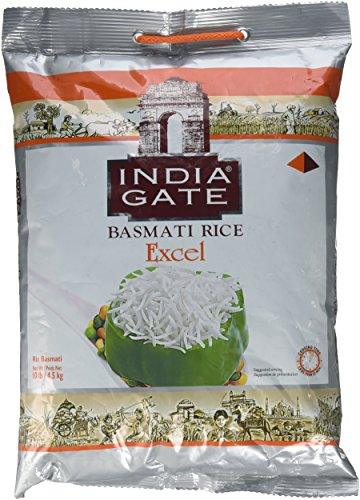 India Gate - White Basmati XL Rice - Excel, 10 Pound - Mighty Depot