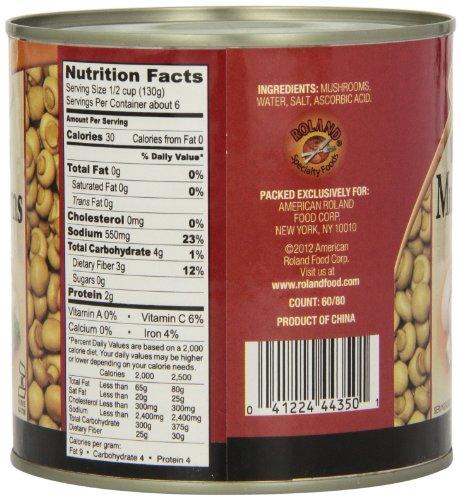 Roland Foods Whole Medium Button Mushrooms, Specialty Imported Food, 1-Pound Can - Mighty Depot