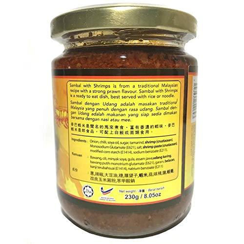AE Brand Sambal with Shrimps 220g (3 Pack) - Mighty Depot