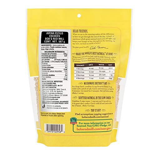 Bob's Red Mill Organic Scottish Oatmeal, 20 Oz - Mighty Depot