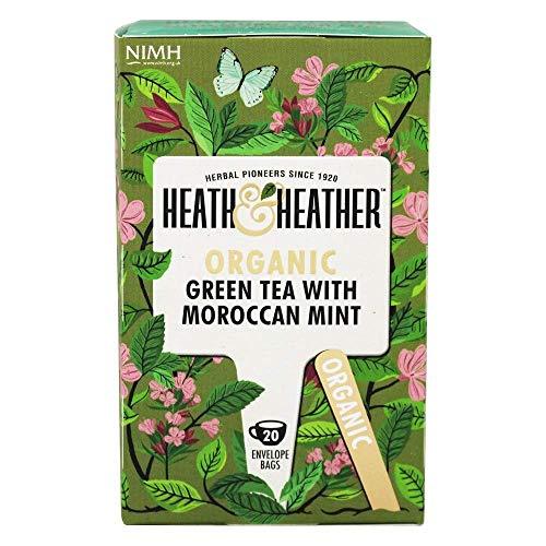 HEATH & HEATHER Organic Green Tea with Moroccan Mint 20ct, 20 CT - Mighty Depot