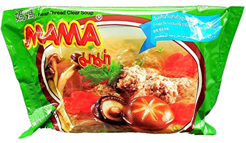 MAMA Ramen Style Instant Oriental Noodles | Bean Thread Clear Soup Flavor | 10 Pack - Mighty Depot