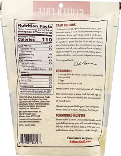 Bob's Red Mill Gluten Free Cornbread Mix, 20 Oz - Mighty Depot