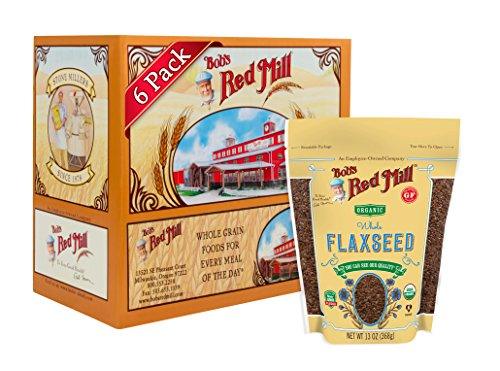 Bob's Red Mill Organic Raw Whole Brown Flaxseed, 13-ounce (Pack of 6) - Mighty Depot