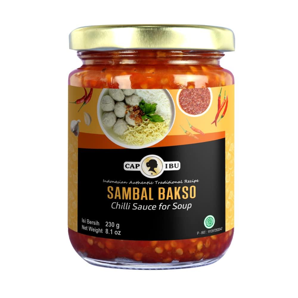 cap ibu sambal bakso (chili sauce for soup) - 8.8oz - Mighty Depot
