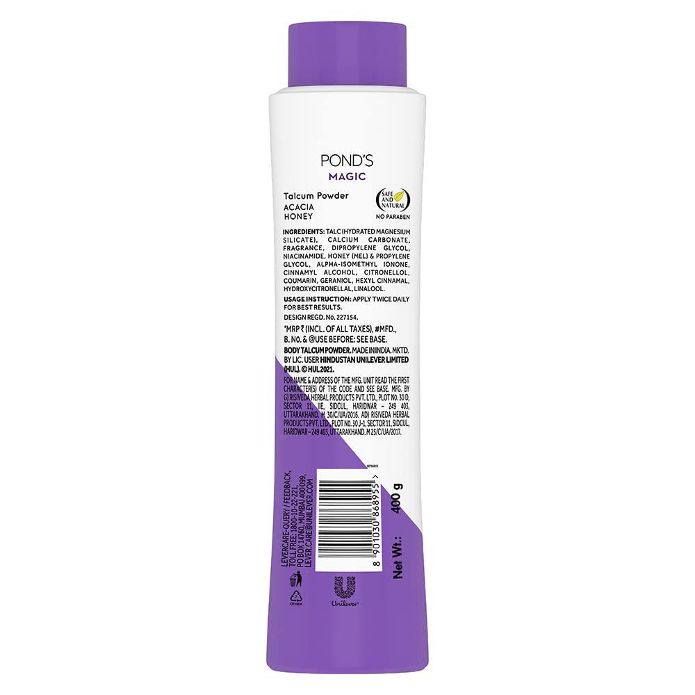 Pond's Freshness Talcum Powder | Acacia Honey | 400g (14.10 Oz) - Mighty Depot