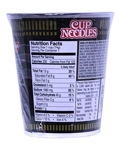 Nissin Black Pepper Crab Instant Authentic HK Japanese Ramen Cup Of Noodles Soup ( 24 Pack) - Mighty Depot