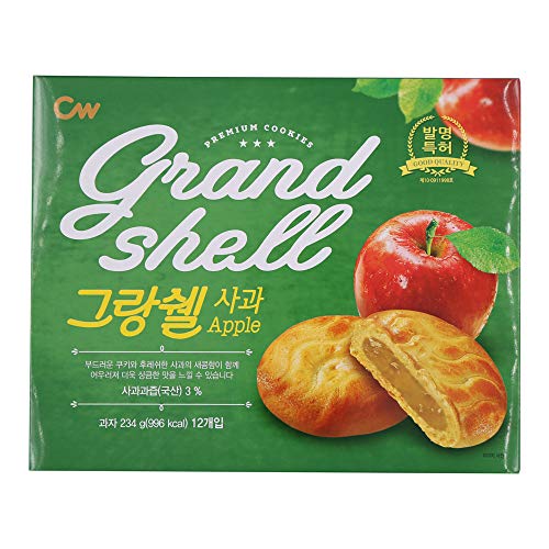 Cheongwoo, Grandshell Cookie, Apple, 8.8 Ounce - Mighty Depot
