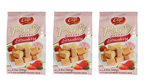 Gastone Lago Party Wafers Orange Cream Filling 8.82 oz, 250g (Pack of 2) (Orange, 2-Pack) - Mighty Depot