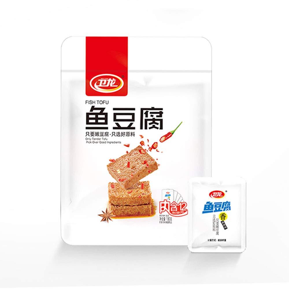 Weilong Fish Tofu 180g Spicy Fish Plate Casual Snacks Dried Beans Snacks卫龙鱼豆腐干180g 香辣鱼板烧休闲零食豆干制品小吃 - Mighty Depot
