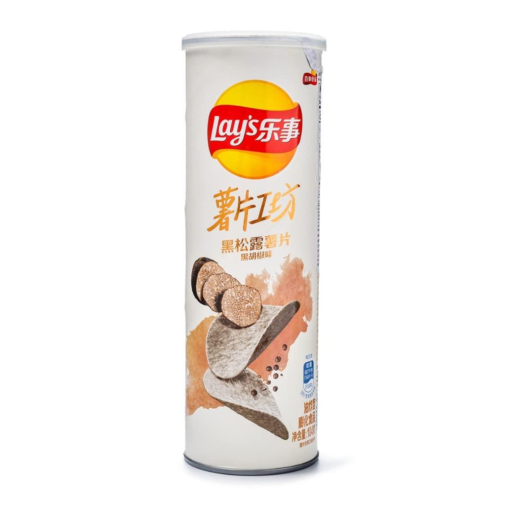 Lay's Black Truffle Potato Chips, 3.66 Ounces, 1 Can/Tube - Mighty Depot